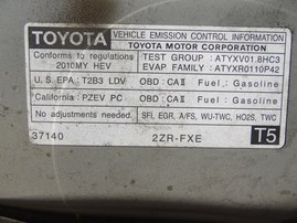 2010 TOYOTA PRIUS SILVER 1.8L AT Z18384